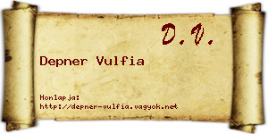 Depner Vulfia névjegykártya